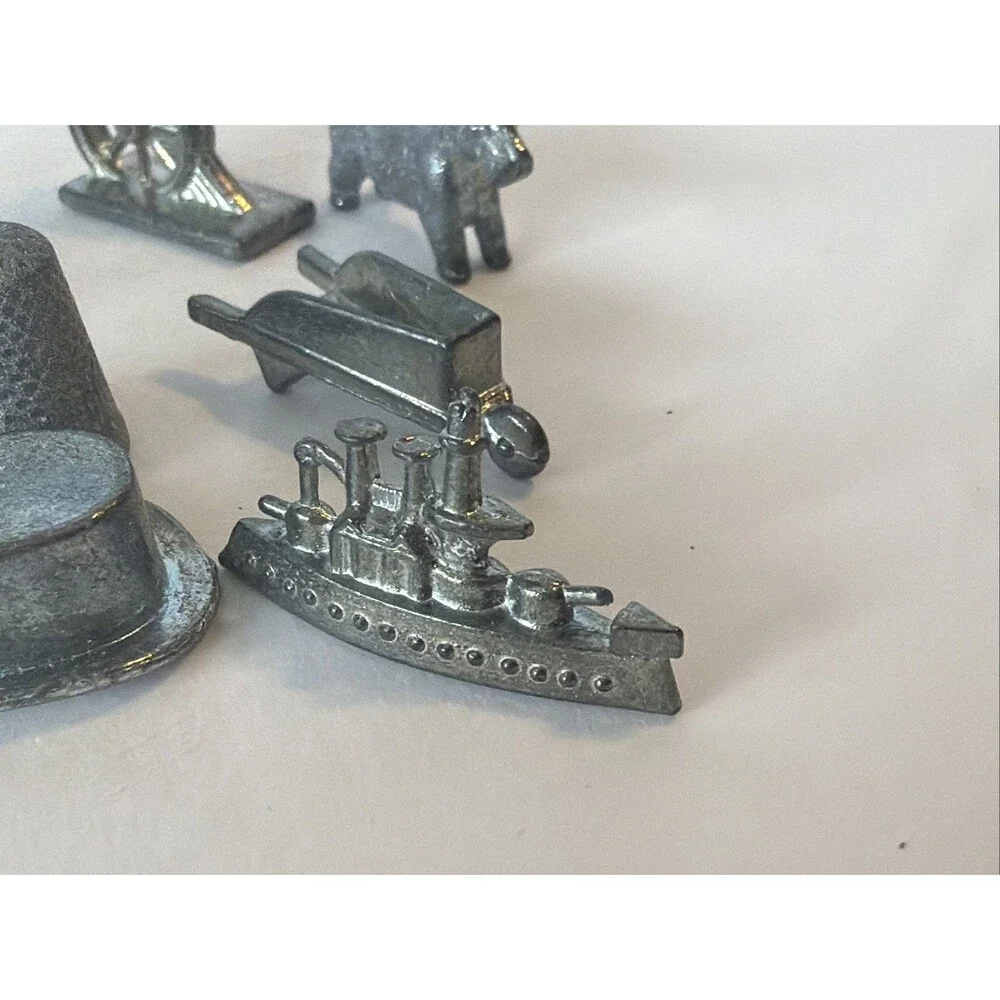 Monopoly Replacement Tokens Battleship Dog Horse Boot Cannon Hat Thimble Vintage